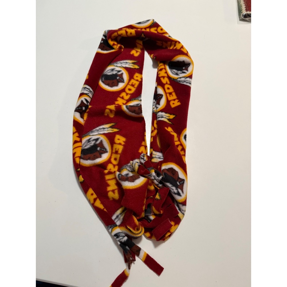 Washington Redskins NFL Fleece Scarf Burgundy Gold Fringe Fan Gear Logo Print